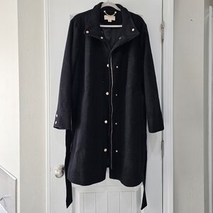 Michael Kors Elegant Black Trench Coat